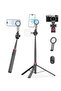 Live-K9 Pro 1700mm Live Broadcast Stand – Adjustable Tripod Phone Holder with Ring Light Mount - 2