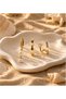 Pearl and Zircon Stone Mixed Mini Hoop 6-Piece Combination Earring Set for Women with Color Options Gift - 3