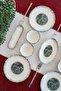 Foam 16 Piece Porcelain Breakfast Set for 6 People - 6