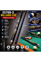 25769-3 Professional Billiard Cue Stick 162CM Pool Cue With Premium Tip & Screw Joint Black Design - 5