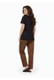 Black T-Shirt Brown Speckle Dot Print Pajamas Set | Loungewear | Rayon Comfort Nightwear - 3