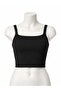 3-Piece Women's Ribbed Camisole U-Neck Rope Strap Mixed Color Crop Top