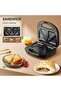 3-in-1 Waffle Maker with Removable Plates – Sandwich, Panini & Belgian Waffle Maker Machine, - 3