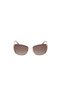 Shiny Pale Gold Uv400 Metal Female Sunglasses - 2
