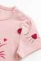 Baby Girl Cat Design T-Shirt Lace Shorts Summer Set - 5