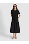 Black A-Line Knitted Dress 50325153-Vr046 - 3