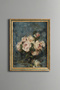 Still Life with Roses in a Vase - Vintage Patterned Painting - Fine Model
