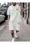 Unisex Oversize Shorts Set Short Sleeve T-Shirt Comfortable Fit Summer Casual Sports