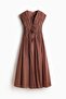 Drawstring-detail ramie dress - 5
