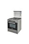 فرن غاز 55*55 سم، 4 شعلات، مزود بسلامة كاملة، فضي - KFS555B-1 - 2