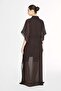 Tassel Detailed White Piping Brown Long Pareo 1003 - 6