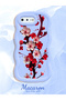 iPhone 7 Plus Compatible Case Camera Protector Blue Silicone Couple Phone Case Floral Pattern - 2