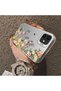 iPhone 12 Compatible Silicone Edge Hard Back Case Couple Phone Case with Floral Pattern - 4