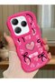 Infinix Hot 40 Pro Compatible Case Camera Protector Red Silicone Couple Phone Case Heart Pattern