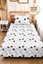 Cute Paws Young Room Single Pique Set-Pastel Blue Pink 160X220Cm Quilted Bedspread