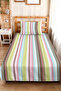 Striped Pastel Pink Youth Room Single Pique Set-Modern Mint 160X220 cm Quilted Bedspread - 5