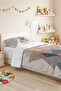 Geometric Beige Modern Young Room Single Pique Set - Powder Gray 160X220 cm Quilted Bedspread - 2