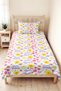 Pink Princess Crown Girls' Pique Set - Yellow Pastel Heart Baby Room Bedspread - 160X220 cm - 5