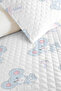 Blue Capybara Boy's Pique Set - Pastel Blue Baby Room Seasonal Bedspread - 160X220 cm - 3