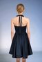 Children's Evening Dress Satin Fabric Halter Neckline Pearl Flared Dress 13 14 15 Years Old Black Event Graduation Gown - 5