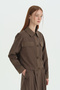 Stripe Detailed Modal Jacket - Brown - 2