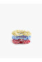 Set of 3 Gingham Elastic Hair Clips
