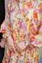 Women's Buttoned Floral Pattern Viscose Dress Yellow - 5