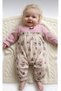 Baby Girl Floral Patterned Jumpsuit – Long Sleeve Jumpsuit with Muslin Bottom & Knit Top Detail-5162