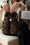 Patrada Women's Brown Suede Ankle Strap Buckle Casual Sandals - 4