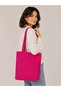 Women's Pink Zippered Hand and Shoulder Bag Fabric Tote Bag A1 - 5