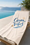 منشفة شاطئ Ocean Vibes بنمط نقوش البحر مقاس 70x150، مناسبة للاستخدام في المنازل الصيفية وعلى شاطئ البحر وفي حمامات السباحة - 4