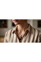 Steel Necklace with Tiger's Eye Natural Stone Tip - 2