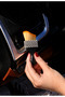 White Pearl Crystal Stone Open Interior Detailing Brush for Cars Auto Detailing Brush with Crystal Stone - 2