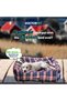 Danish Series Rectangle Pet Bed XLarge - 110x80x22cm - Waterproof Cooling Fabric, Reversible Cushion, Non-Slip Base - Ideal for Large Dogs & Outdoor Use - 4