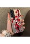 Samsung Galaxy M14 Compatible Silicone Edge Hard Back Case Couple Phone Case with Floral Pattern - 3