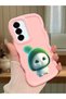 Samsung Galaxy A36 5g Compatible Case Camera Protective Pink Silicone Couple Phone Case Cute Pattern