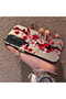 Samsung Galaxy S23 Fe Compatible Silicone Edge Hard Back Case Couple Phone Case with Floral Pattern - 2