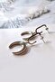 Aurora Hilal Sallantılı Silver Color Steel Earrings - 8