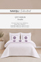 100% Cotton Embroidered Duvet Cover Set Double 6 Piece Sofia Cream Lilac - 3