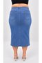 Plus Size Denim Stoned Pencil Skirt - 3