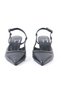 Genuine Leather Black Back-Strapped Heeled Women's Shoes - Z8256 - 4