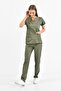 Lycra Army Green Surgical Suit - 4