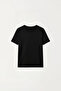 Black T-Shirt Stone Color Muslin Pants Set 100% Cotton - 4