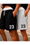 23 Printed 2-Pack Men's White Belted Stylish Summer Comfortable Fit Casual Shorts/Bermuda
