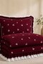 Elora 100% Cotton Double Color Ruffled and Floral Embroidered 4 Piece Single Luxury Duvet Cover Set - 3