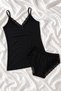 2-Piece White/Black Lace Cotton Non-Padded Athlete Underwear Set - 4
