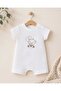Waffle Textured Cotton Embroidered Short Sleeve Summer Baby Romper