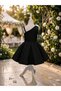 Special Design Aveline Model Black Color Single Sleeve Flower Accessory Detailed Girls' Evening Dress - 2