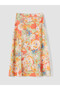 Original Elastic Waist Floral A-Line Skirt - 5