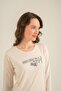 Women's Care Yourself Cream Long Sleeve Pajama Set Ar3738-S-V2 - 5